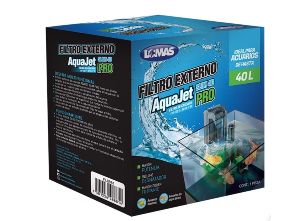 FILTRO EXTERNO AQUAJET SLIM PRO 40 L.