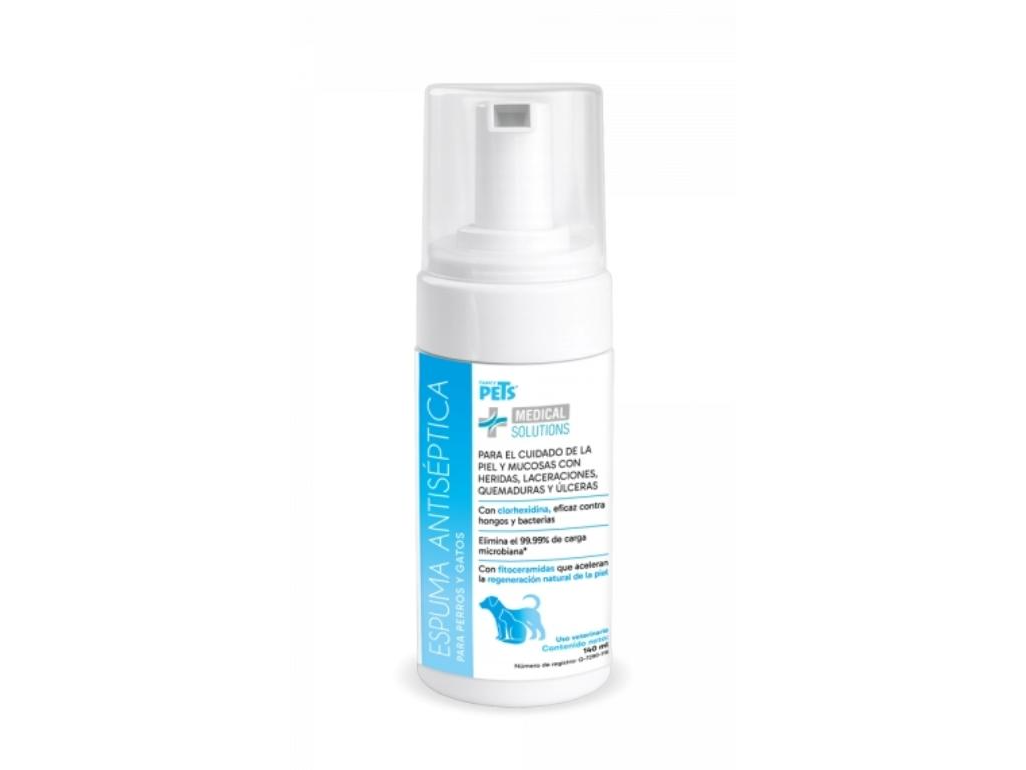 MS ESPUMA ANTISEPTICA P/PERRO Y GATO 140 ML.