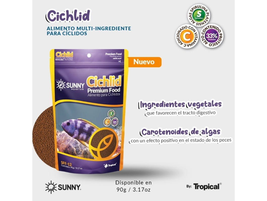 ALIMENTOSUNNY CICHLIDOS 90 G.