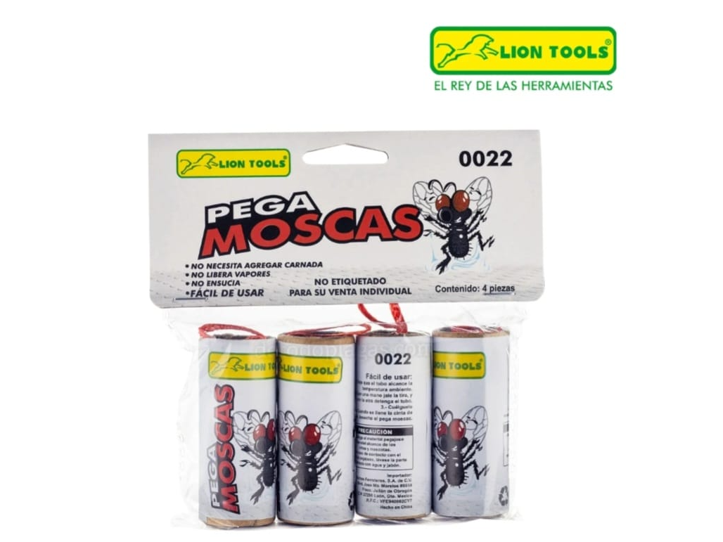 PEGA MOSCAS 4 ROLLOS LIONS TOOL