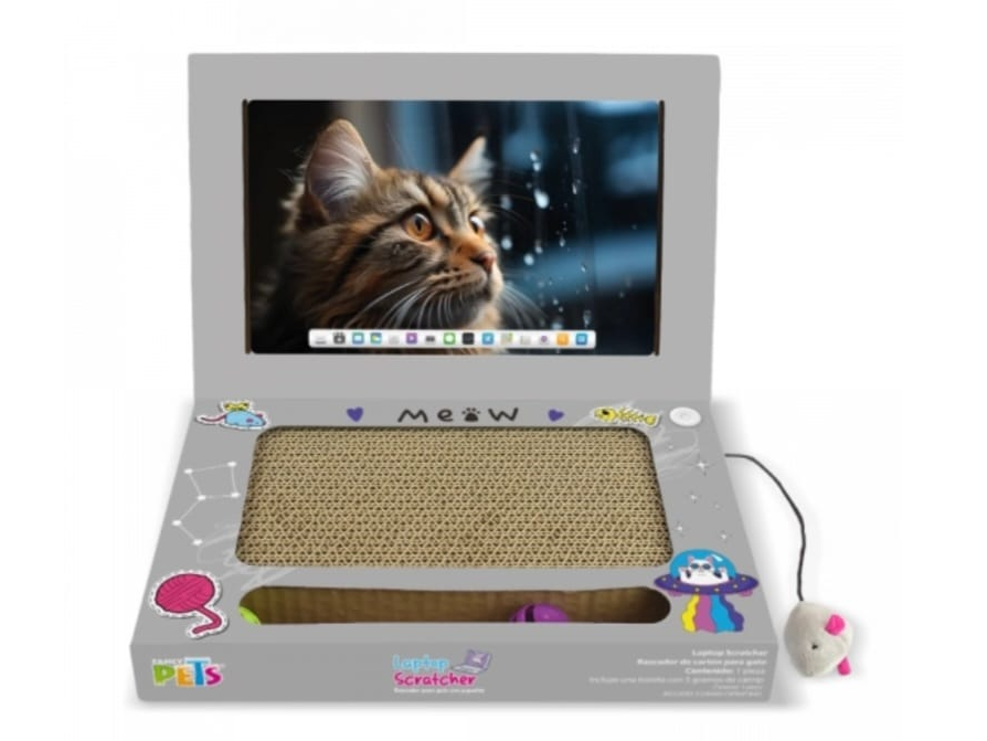 RASCADOR C/JUGUETE LAPTOP 33 CM