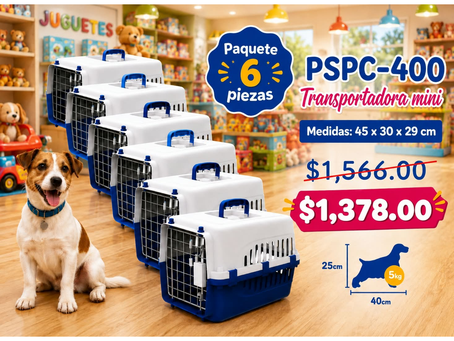 PAQUETE 6 TRANSPORTADORAS MINI ECONOMICAS