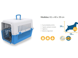 SUNNY TRANSPORTADORA PARA PERRO CH AZUL (61X40X39)