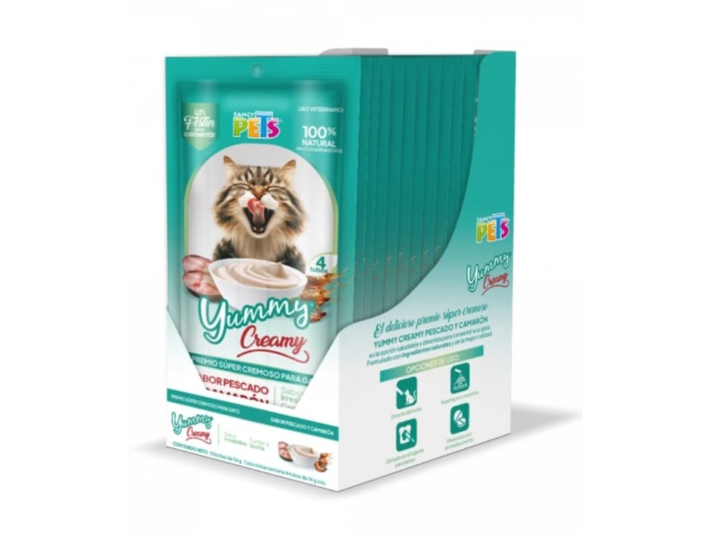 CAJA DISPLAY YUMMY CREAMY P/GATO ATUN 12 PZAS.