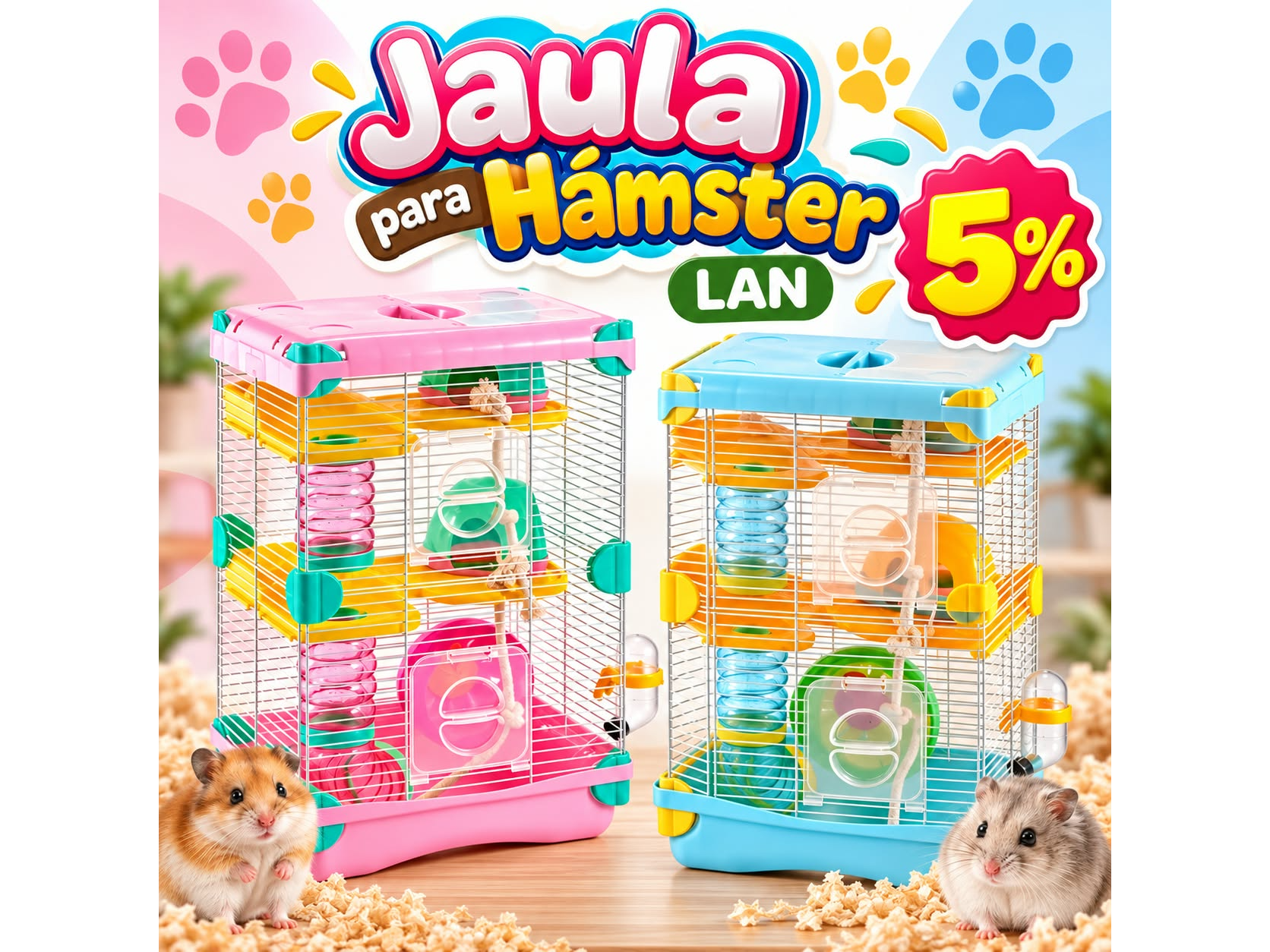 JAULA SUNNY HASMTER LAN IMPORTADA
