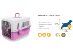 SUNNY TRANSPORTADORA PARA PERRO CH ROSA (61X40X39)