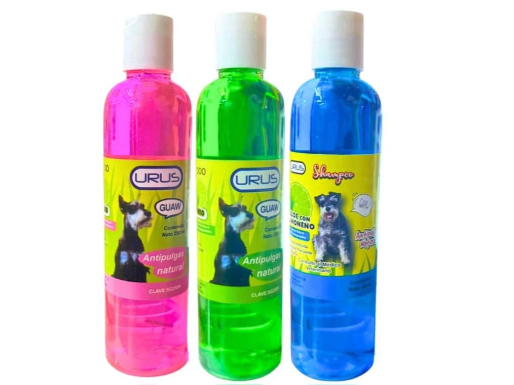 SHAMPOO ANTIPULGAS WUAU WUAU REPELENTE NATURAL 250 ML.