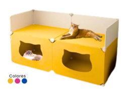 JAULA CABINA DOBLE PARA GATO COLORES