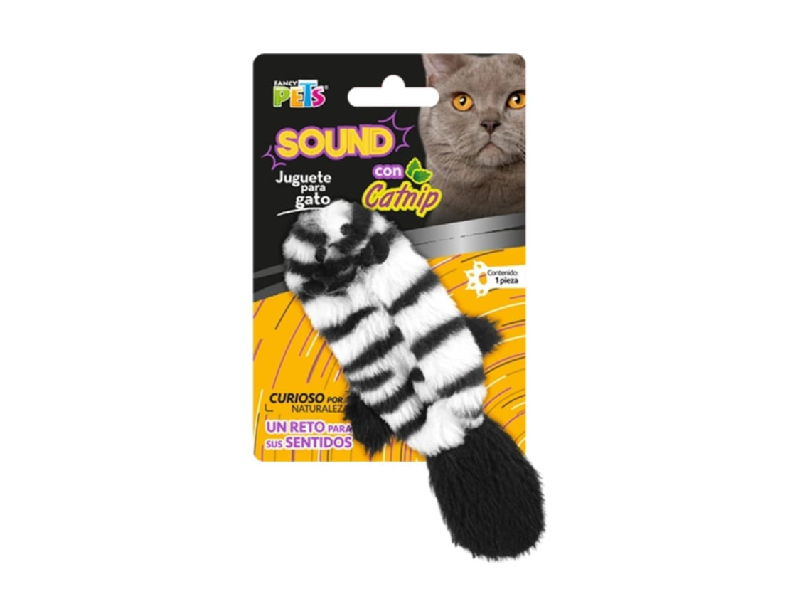 JUGUETE SKIN ZEBRA SOUND C/CATNIP