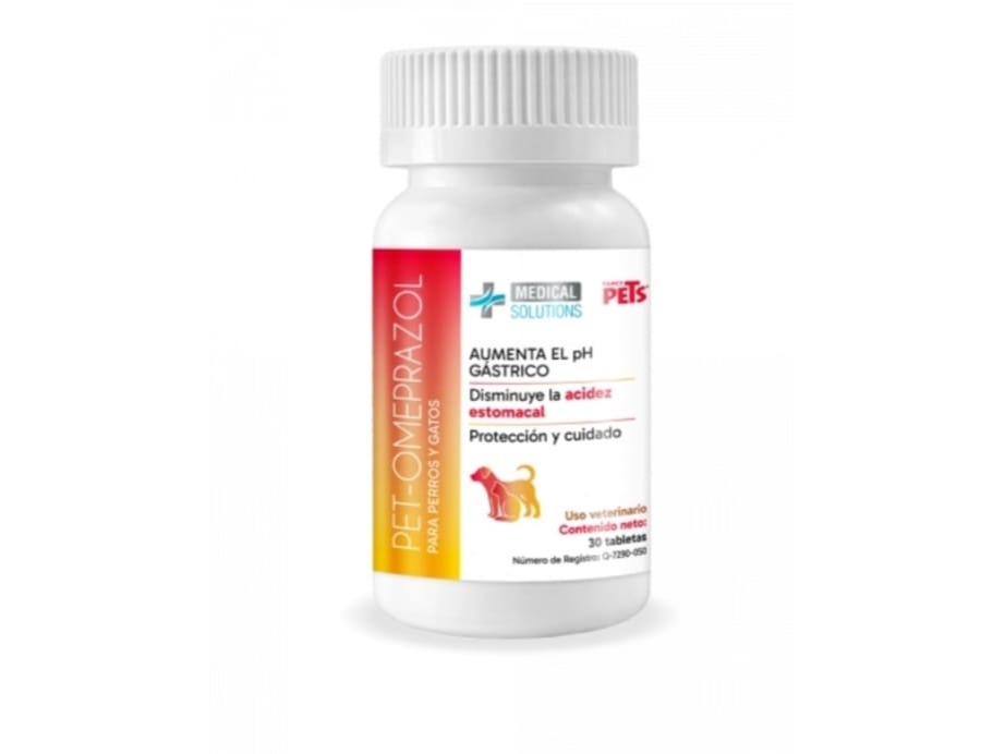 MS-PET-OMEPRAZOL TABLETAS P/PERROS Y GATOS  30 TAB