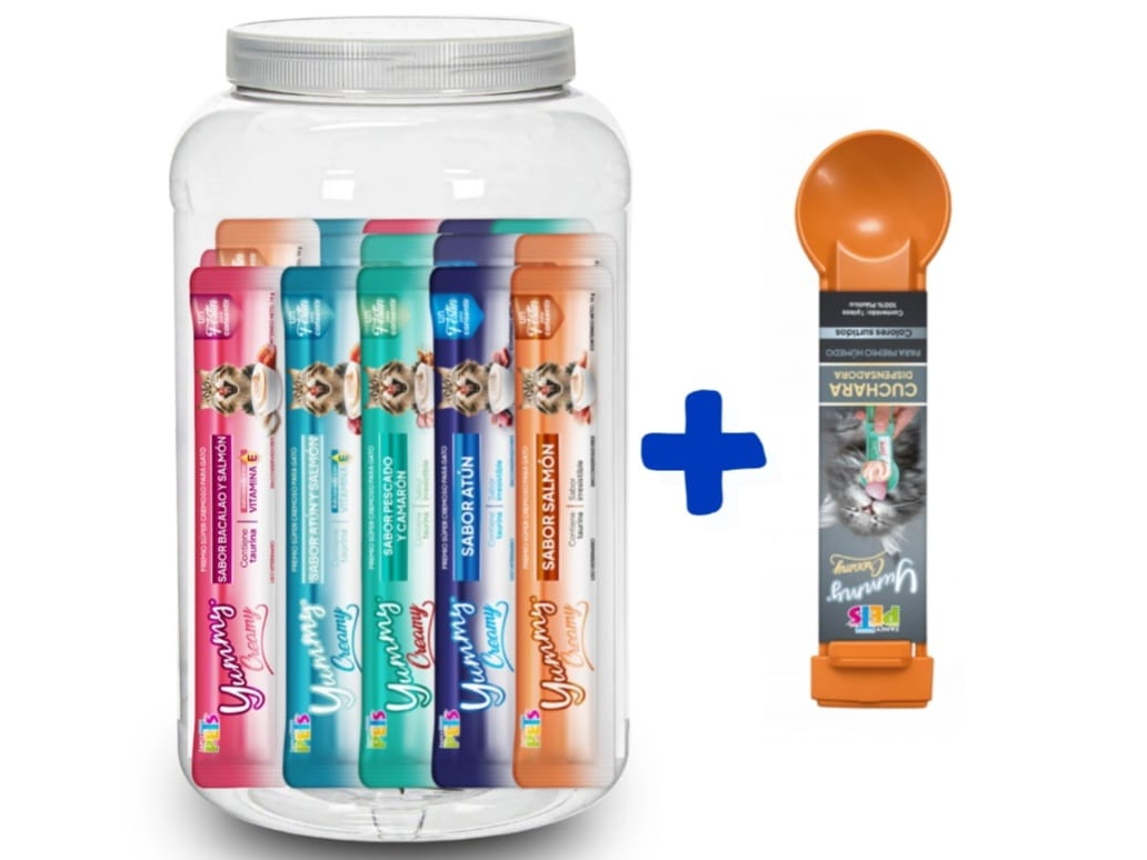 VITROLERO YUMMY CREAMY 50 TUBOS SABORES SURTIDOS + CUCHARA GRATIS