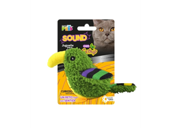JUGUETE P GATO LORO VERDE SOUND CON CATNIP