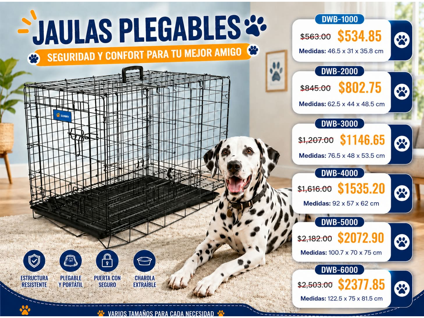 JAULA PLEGABLE SUNNY