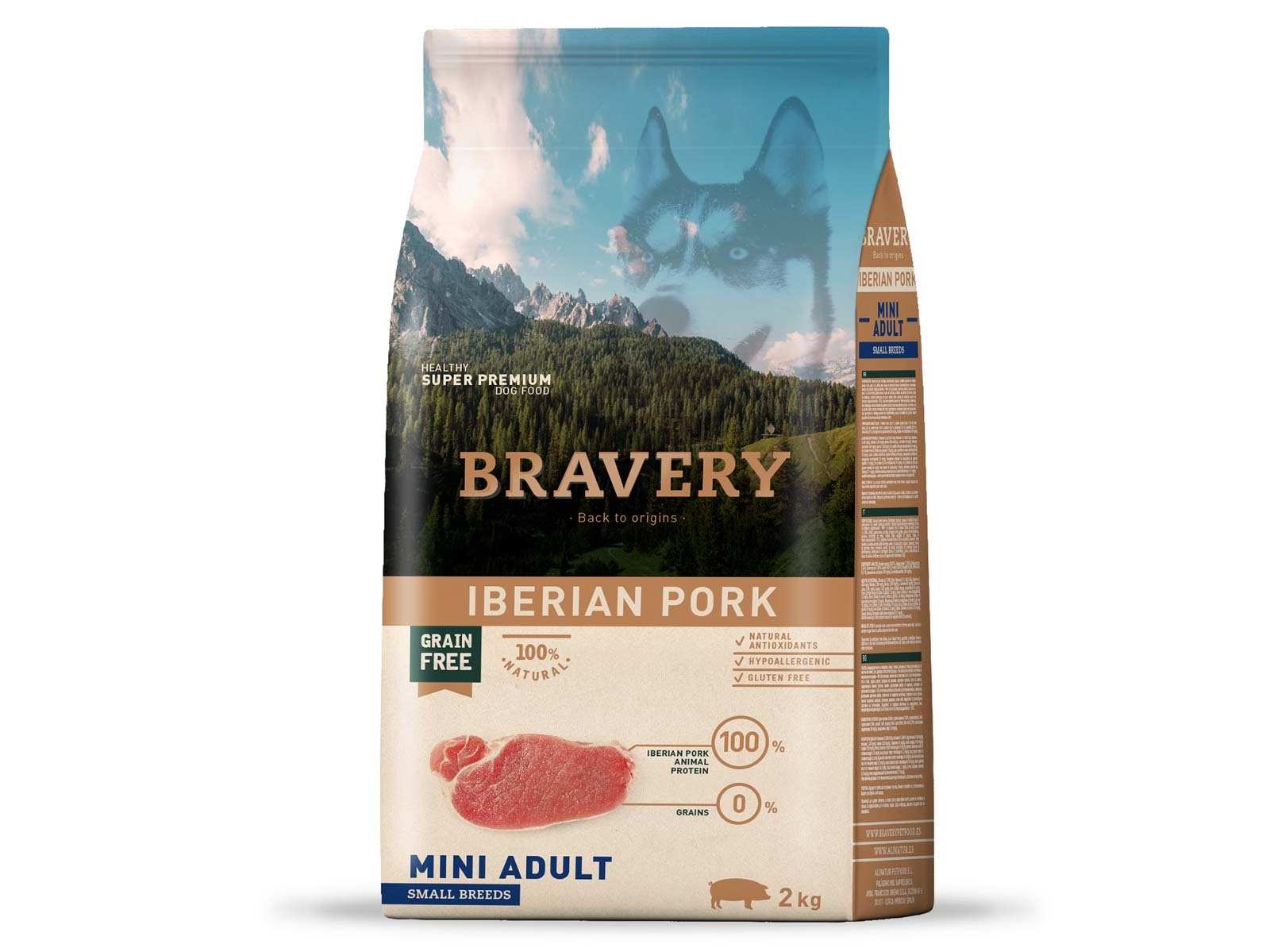Bravery Iberian Pork Mini Adulto 2 Kg