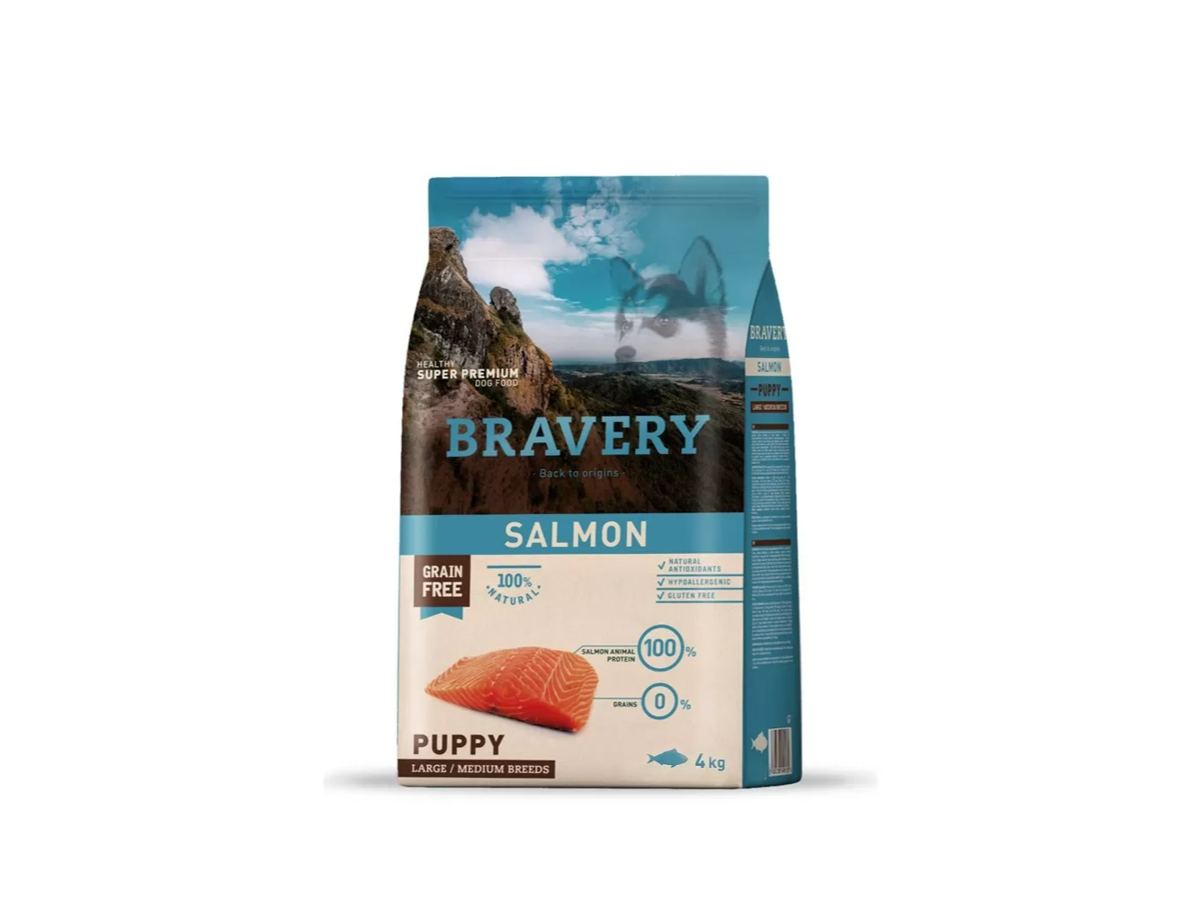 Bravery Salmon Puppy Large 4 Kgs