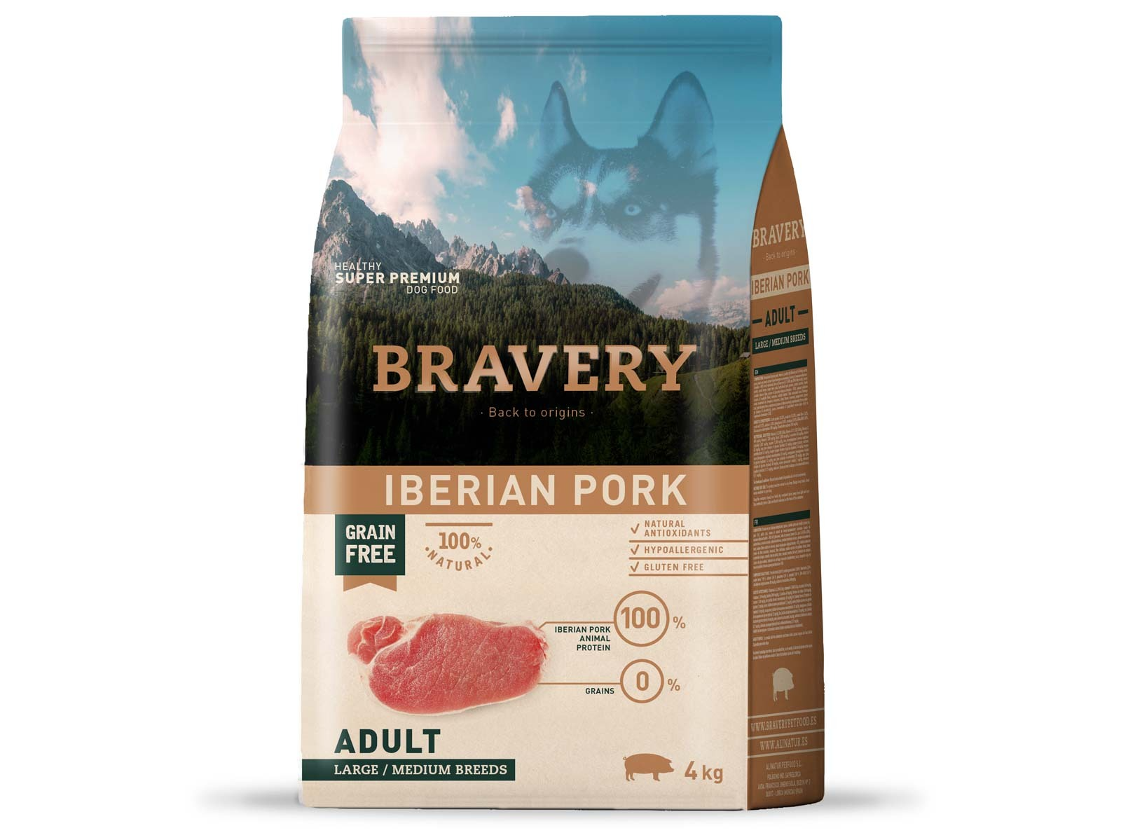Bravery Iberian Pork Adulto Large 4Kg