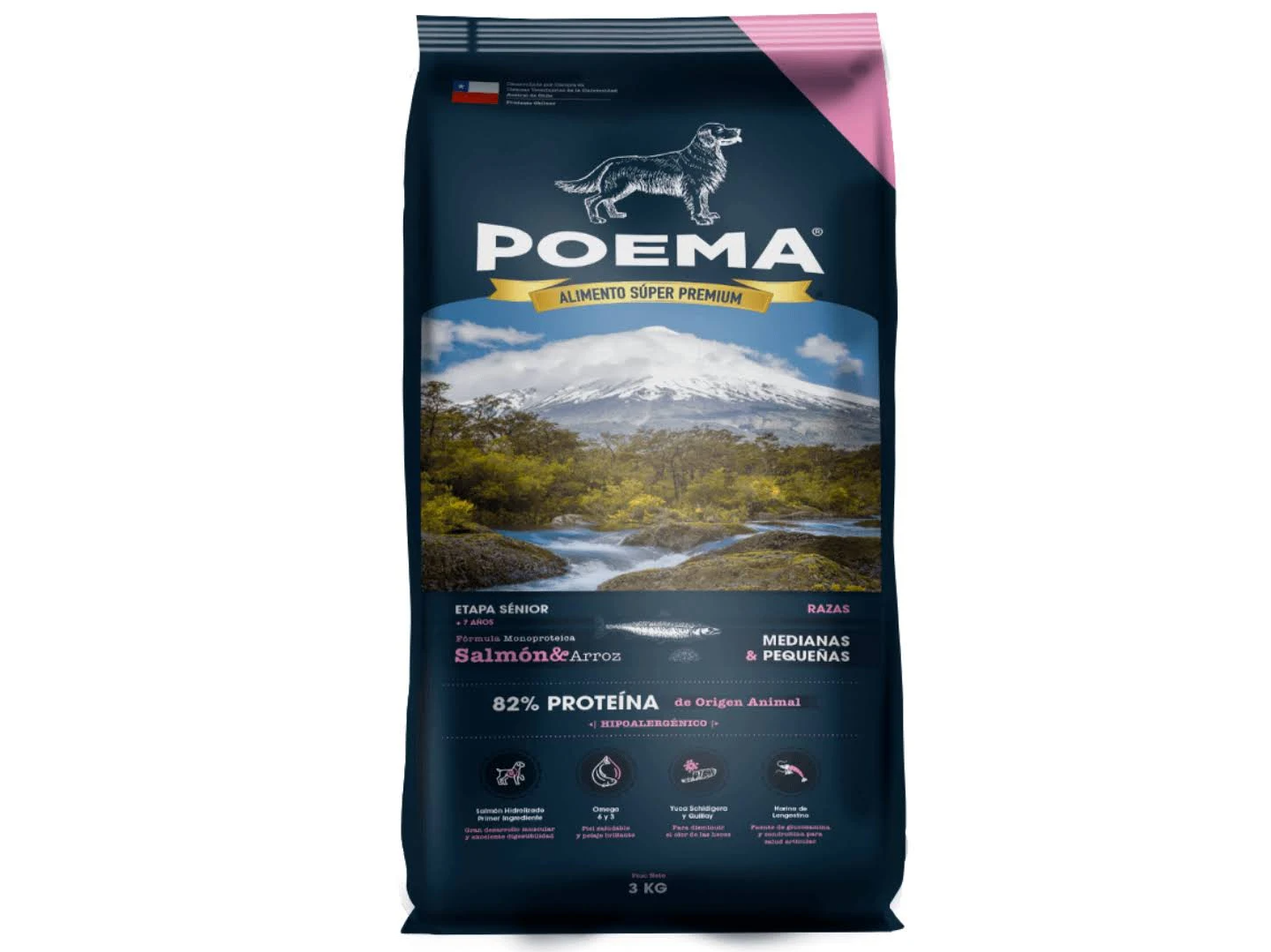 Poema Senior Salmon y Arroz 3KG