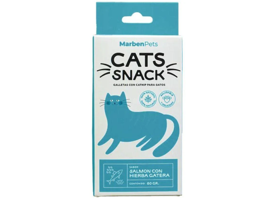 CATS SNACK GALLETAS SALMON/HIERBA 80GR