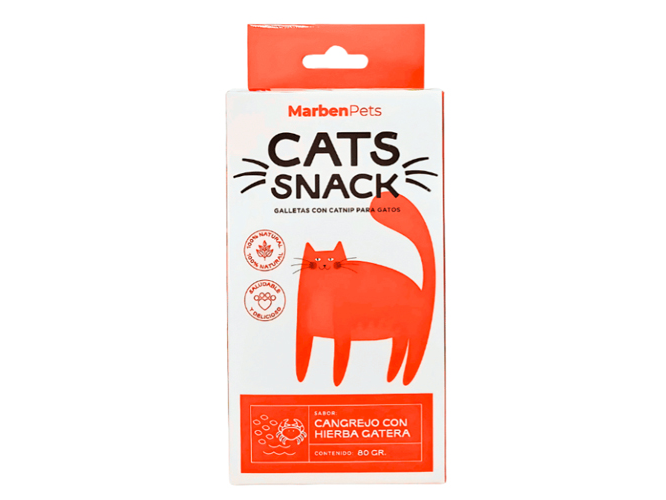 CATS SNACK GALLETAS CANGREJO HIERBA GATERA 80GR