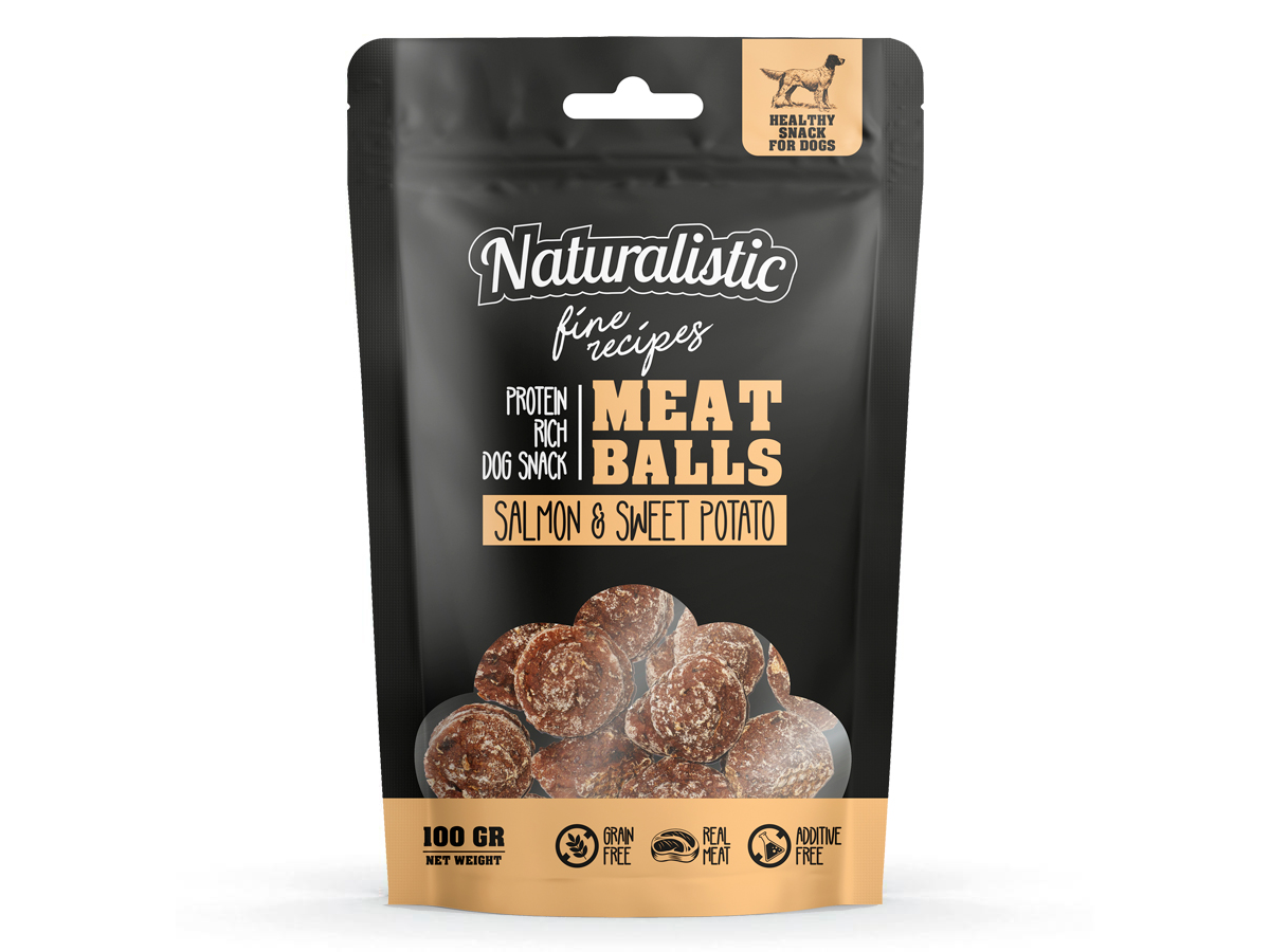 SNACKS MEAT BALLS SALMON/SWEET 100GR