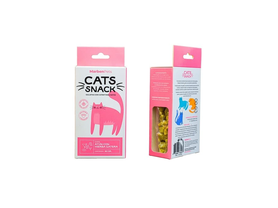 CATS SNACK GALLETAS ATUN/HIERBA 80GR