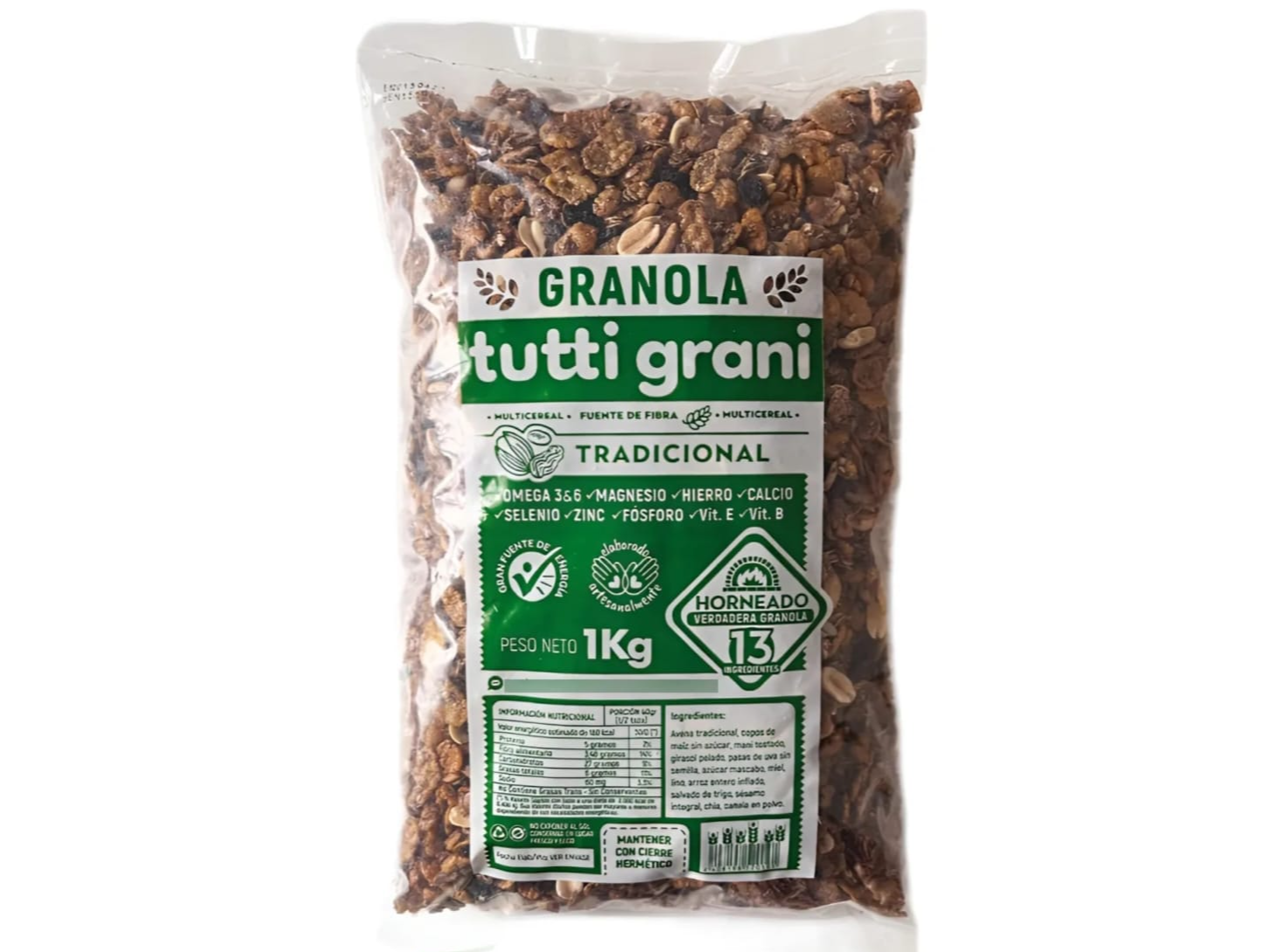 GRANOLA CROCANTE CON MIEL TUTTI GRANI
