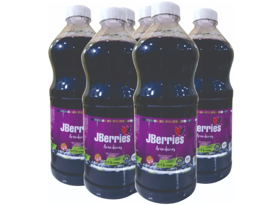 PACK DE 12 JUGOS DE ARANDANOS 1.5Lts JBERRIES
