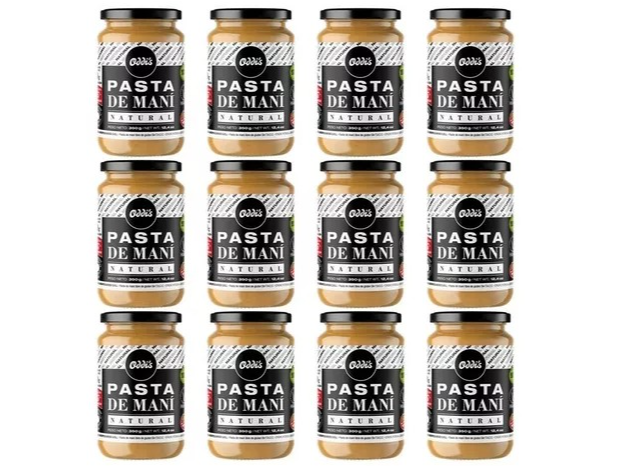 PACK DE 12 UNID DE PASTA DE MANI ODDIS NATURAL 350gr