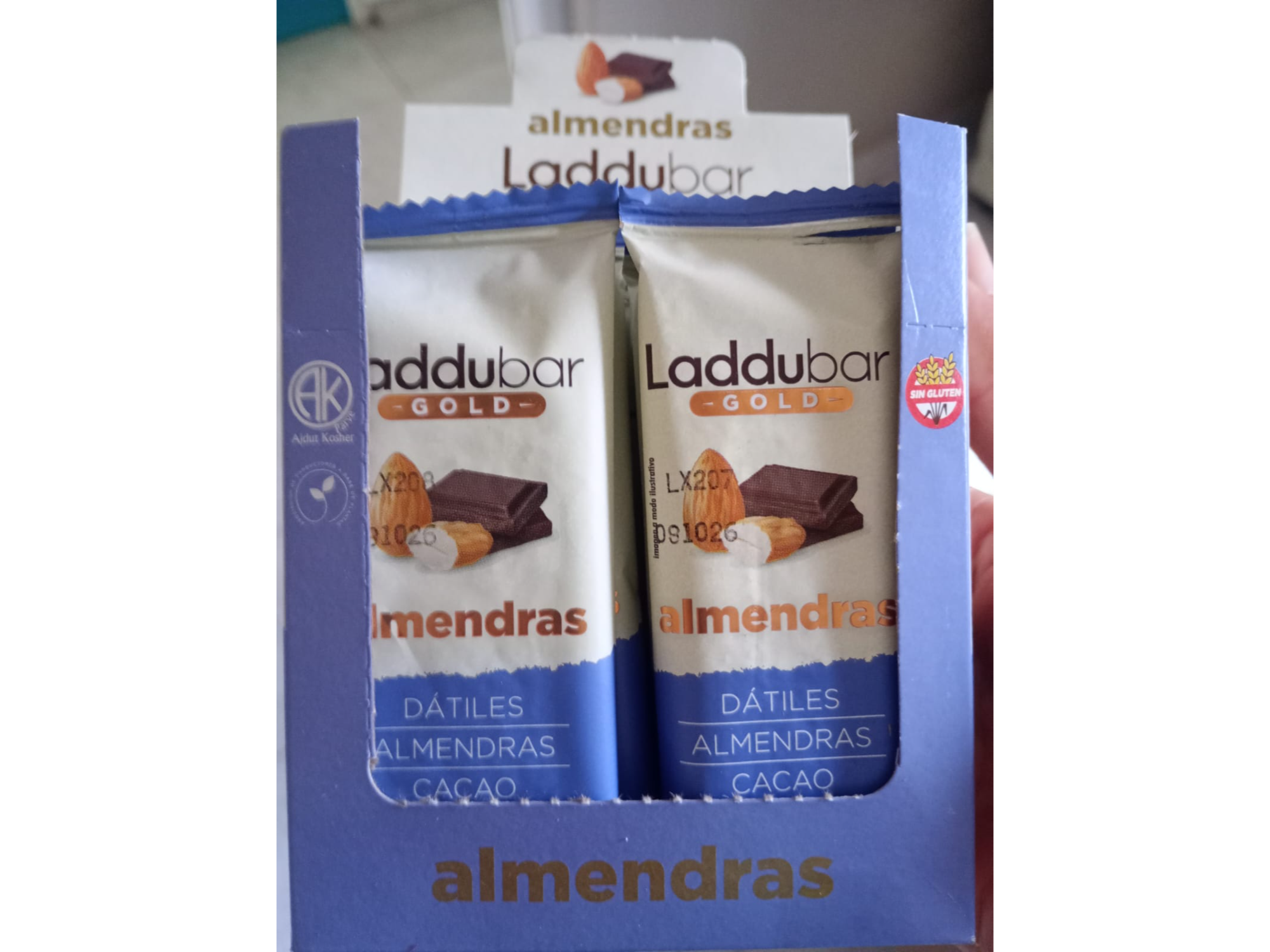 Barritas Dátil, almendras y Cacao
