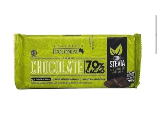 Chocolate Colonial. 70 % cacao