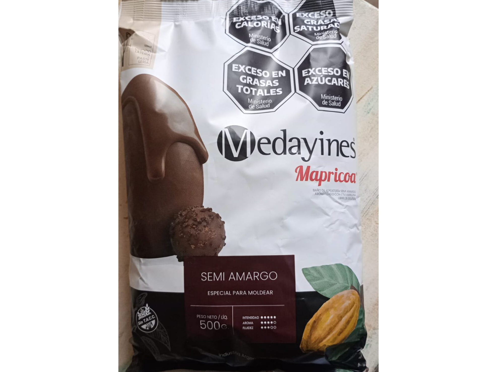 Chocolate  P/  Moldear x 500 grs Semiamargo