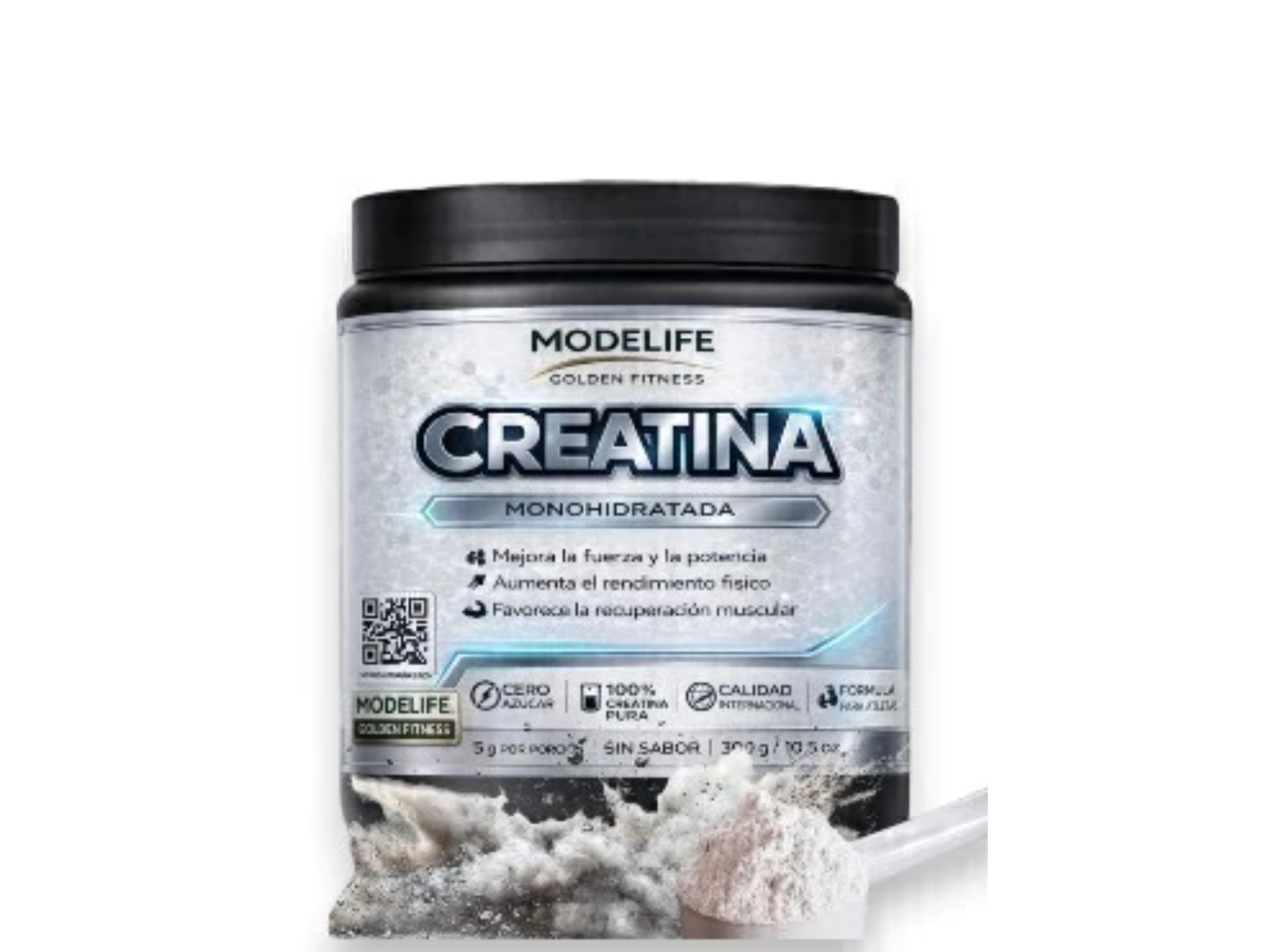 Creatina Monohidratada Sin sabor x 300 grs Modelife