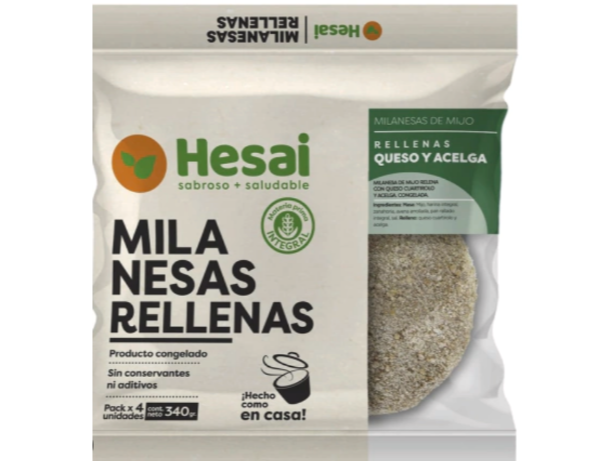 Milanesa Hesai  Queso y espinaca de  Mijo x 4