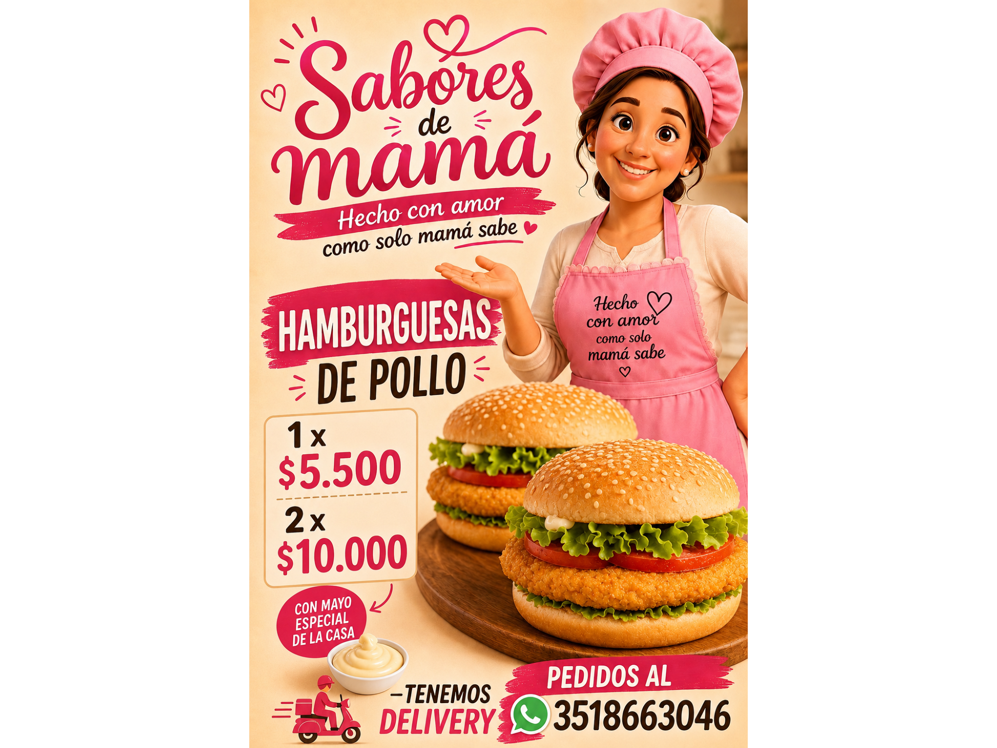 Hamburguesa de pollo