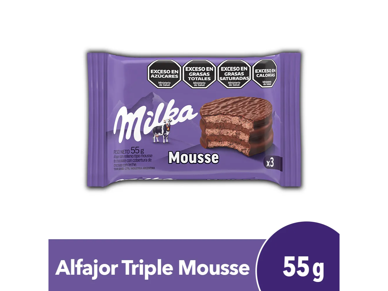 MILKA MOUSSE TRIPLE 55 G