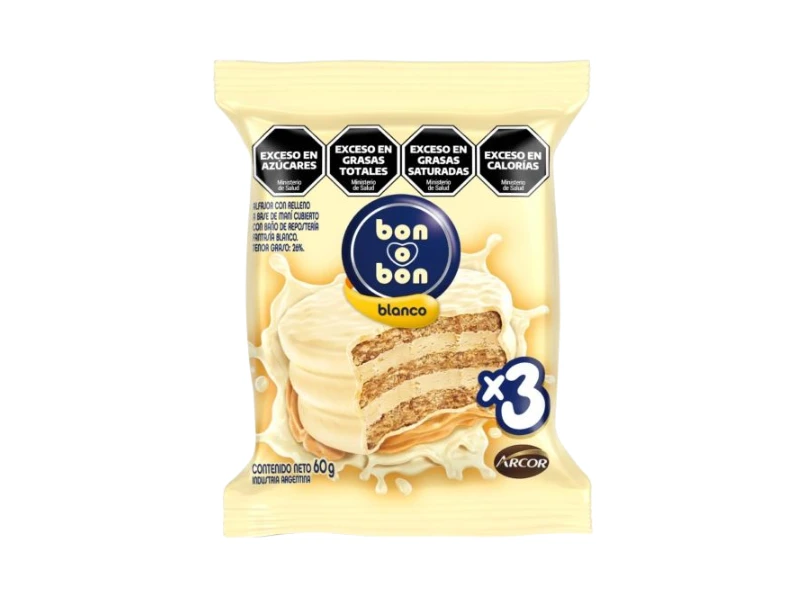 ALFAJOR BON O BON TRIPLE BLANCO 60 G