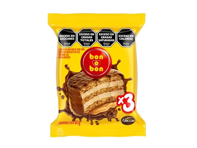 ALFAJOR BON O BON TRIPLE NEGRO 60 G