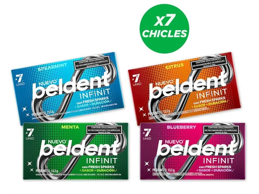 CHICLE BELDENT INFINIT X7