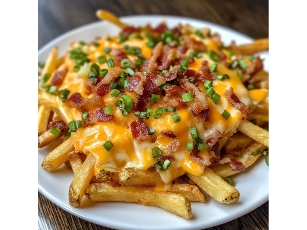 PAPAS CON CHEDDAR Y BACON