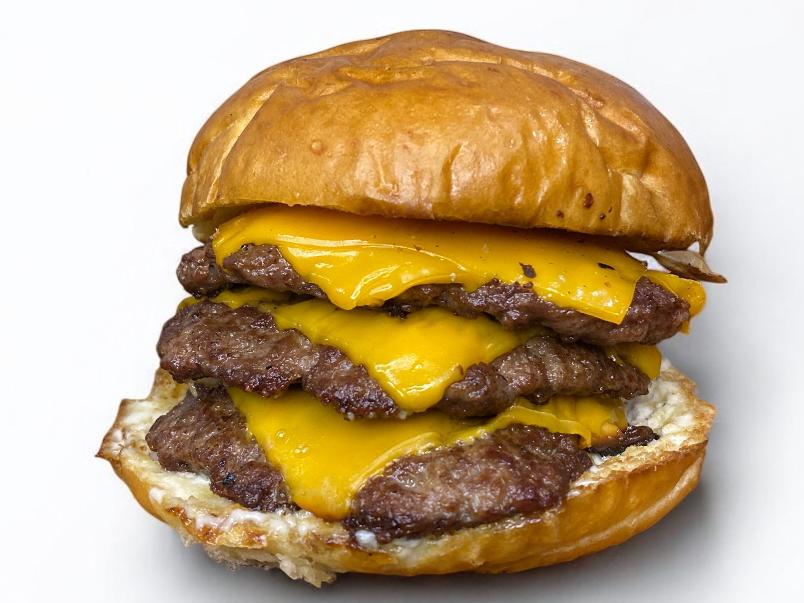 Hamburguesa triple con papas