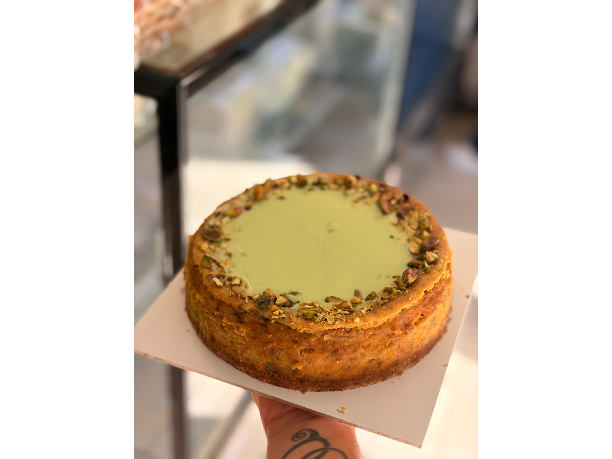 CHEESCAKE PISTACHO de PANADERIA LA MONTAÑA TRELEW