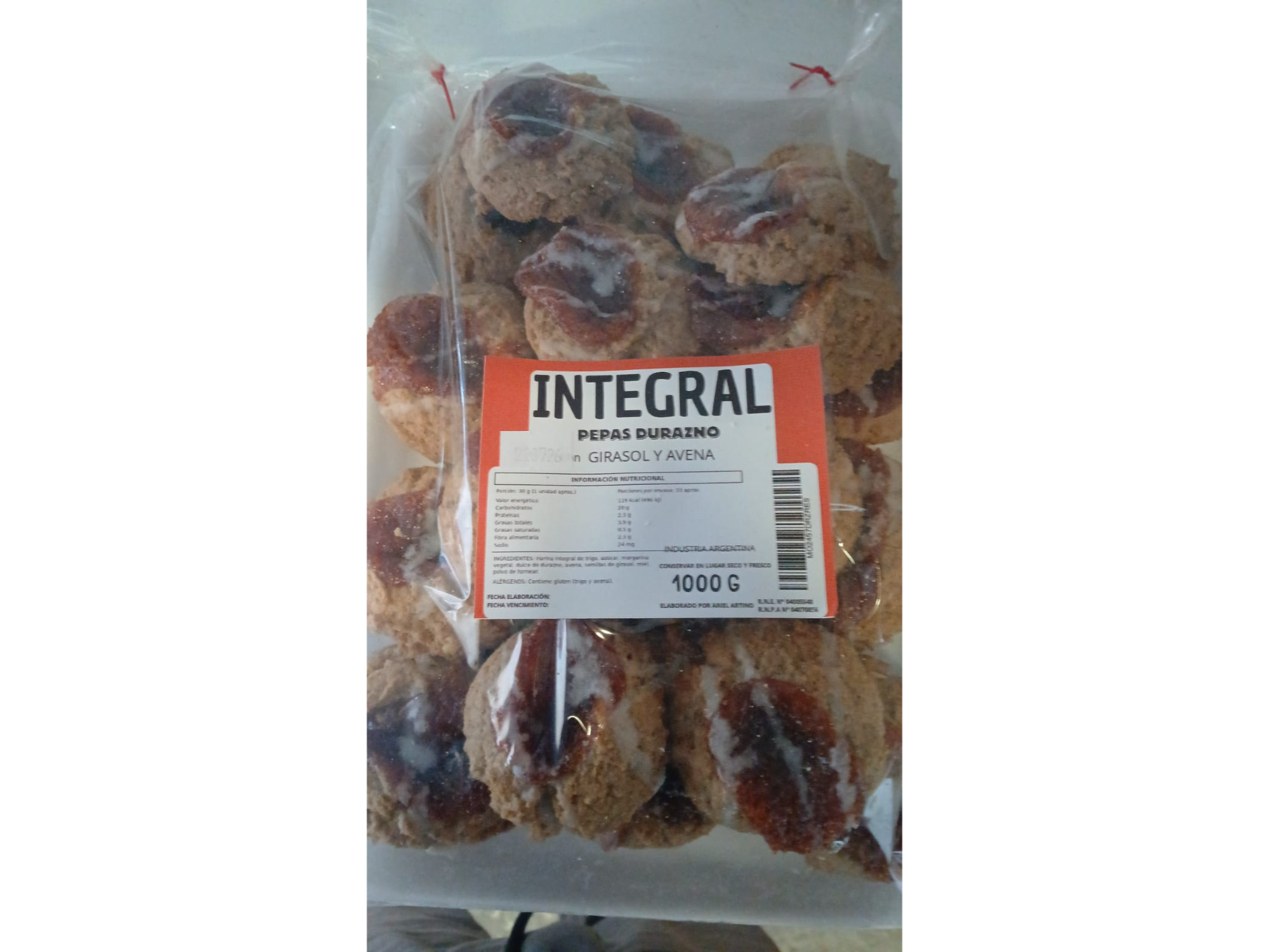 PEPAS INTEGRALES durazno