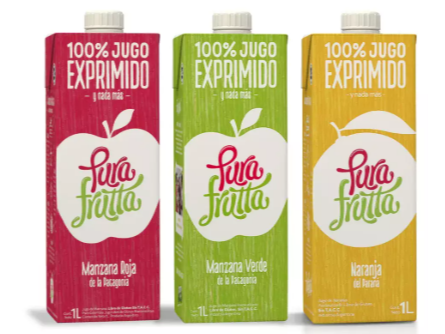 JUGO PURA FRUTA 100% EXPRIMIDO 1LT