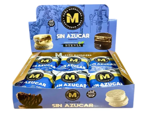 ALFAJOR DOÑA MAGDALENA CON STEVIA RELLENO DE DDL