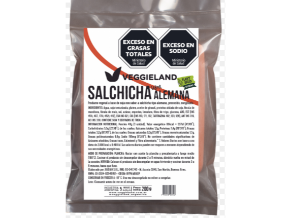 SALCHICHA ALEMANA PLANT BASED x 200GR