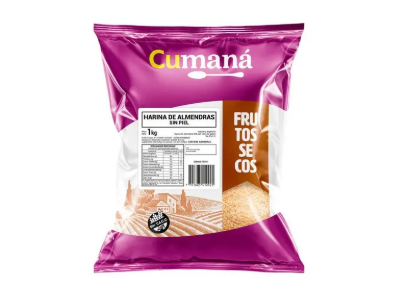 HARINA DE ALMENDRAS SIN PIEL CUMANA SIN GLUTEN x 400 GR
