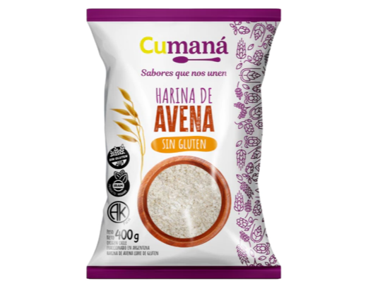HARINA DE AVENA CUMANA SIN GLUTEN x 400 GR