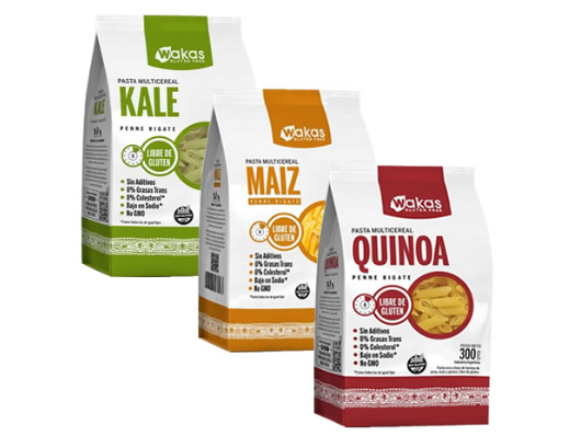 PASTA MULTICEREAL WAKAS SIN GLUTEN X 250GR