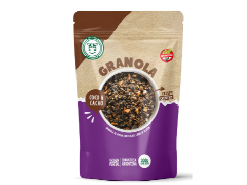 GRANOLA DE AVENA CON CACAO X 300 GR