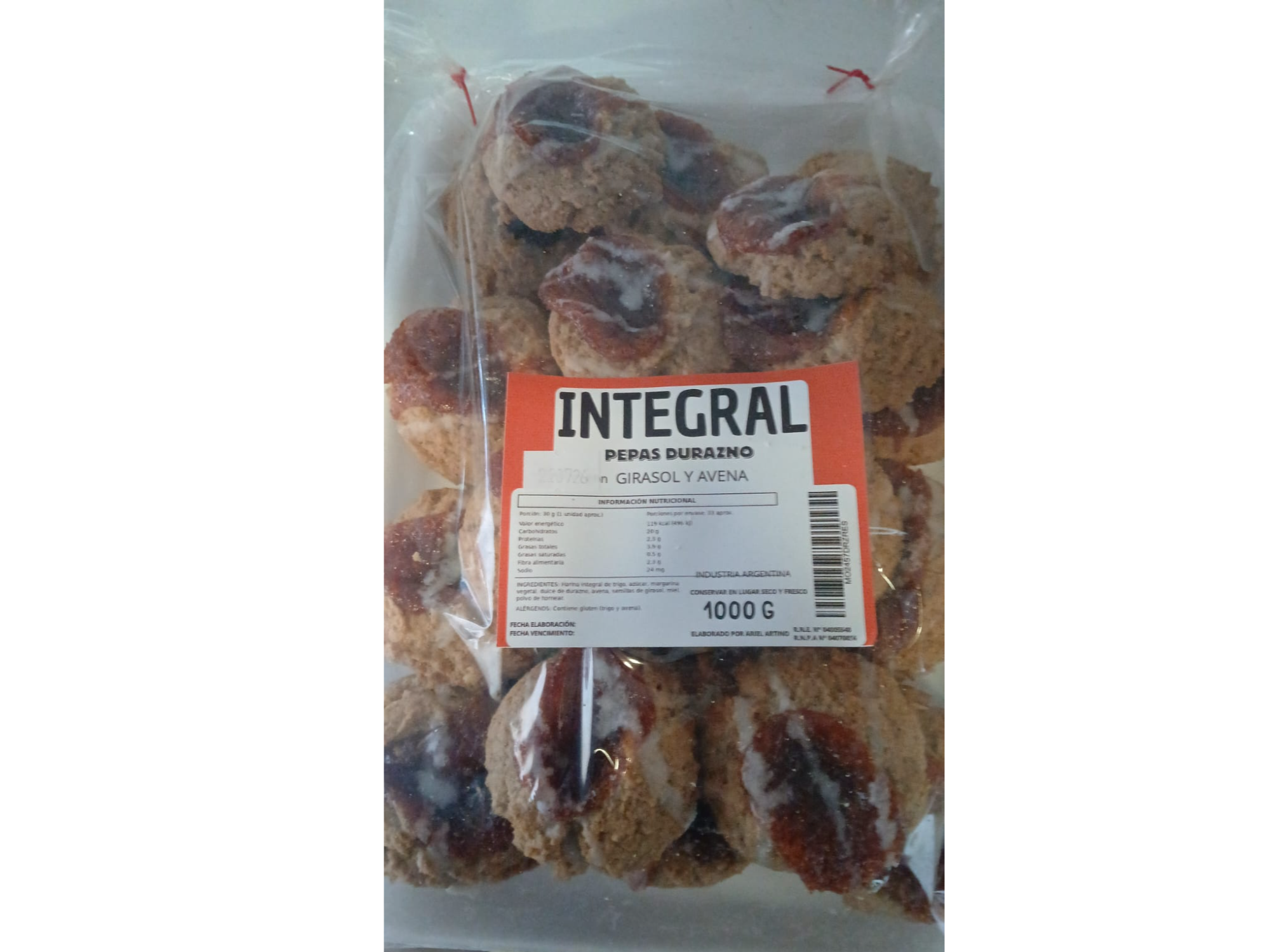 PEPAS INTEGRALES durazno